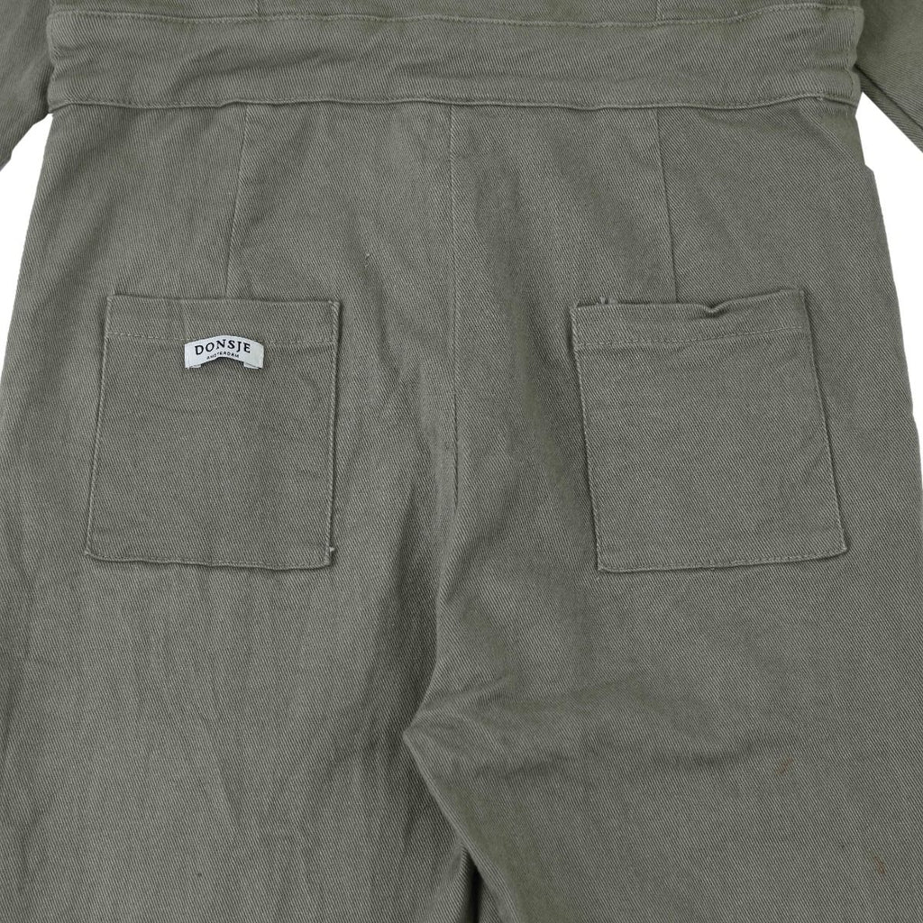 US stockist of Donsje's gender neutral Skivi Jumpsuit in Rough Sage.
