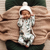 US stockist of Snuggle Hunny Kid's organic cotton jersey, eucalypt zip footed sleeper.