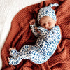 US stockist of Snuggle Hunny Kid's organic cotton jersey, nightshade zip footed sleeper.