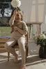 US stockist of Silly Silas' Cotton Footless tights in Silverly Brown.