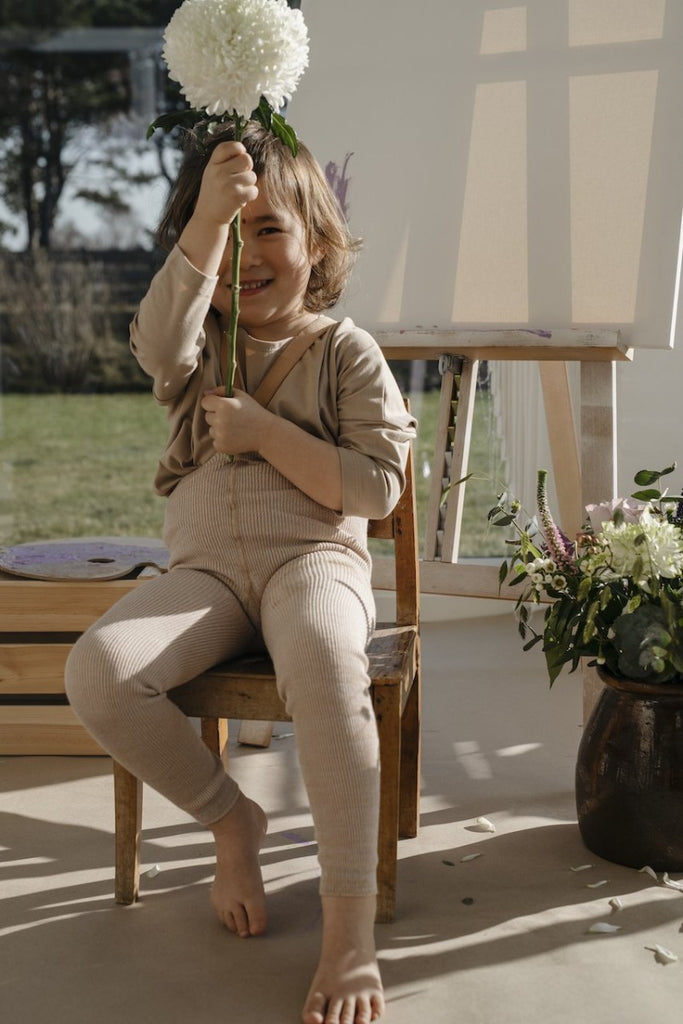 US stockist of Silly Silas' Cotton Footless tights in Silverly Brown.