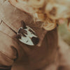 US stockist of Donsje's handmade leather Zebra Josy hair clip.