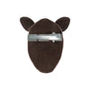 US stockist of Donsje's handmade leather Zebra Josy hair clip.