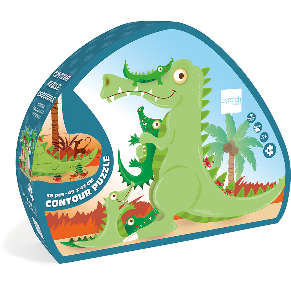US stockist of Scratch's 36pc Crocodile contour puzzle.