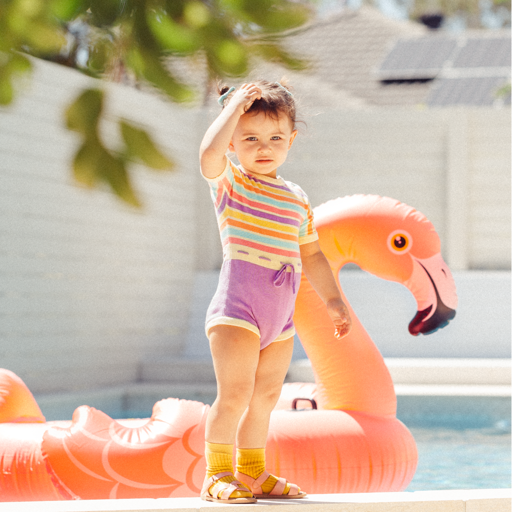US stockist of Lacey Lane's Alice Rainbow Romper.