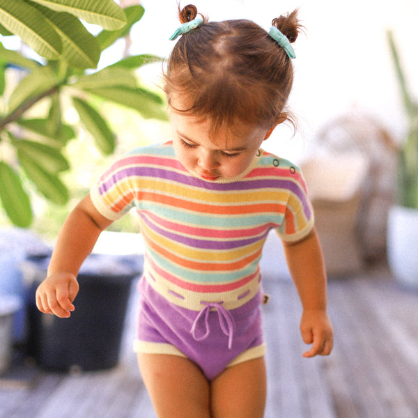 US stockist of Lacey Lane's Alice Rainbow Romper.