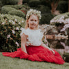 US stockist of Aubrie Romantic Ruffle Tutu Skirt in Cherry Tulle 