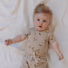 US stockist of Buck & Baa's gender neutral, organic cotton, short sleeve Maple bodysuit.