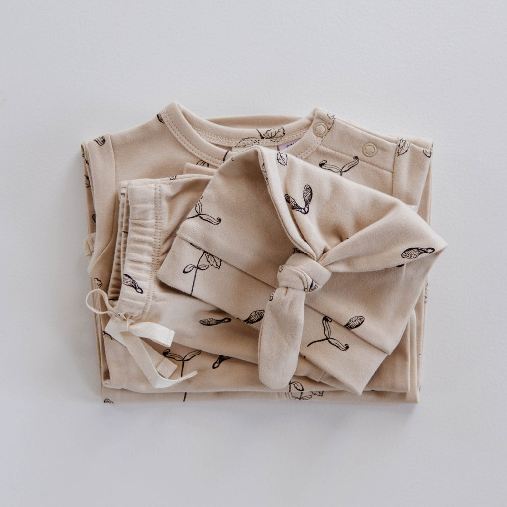 US stockist of Buck & Baa's gender neutral, organic cotton, short sleeve Maple bodysuit.