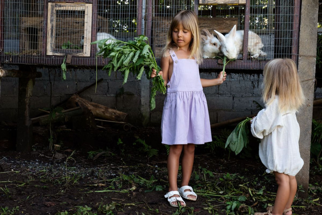 US stockist of Illoura the Label's Anouk Pinafore in Lilac