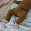 US stockist of Grown Clothing's gender neutral, organic cotton, ribbed essential leggings in Moss.