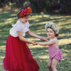 US stockist of Aubrie Romantic Ruffle Tutu Skirt in Cherry Tulle 