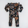 US stockist of Snuggle Hunny Kid's organic jersey Belle ruffle zip growsuit.