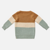 US stockist of Miann & Co's Tri-Tone Chunky Knit Sweater in Caramel Stripe