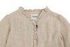 US stockist of Donsje's linen blend, Lori Blouse in Beige.  