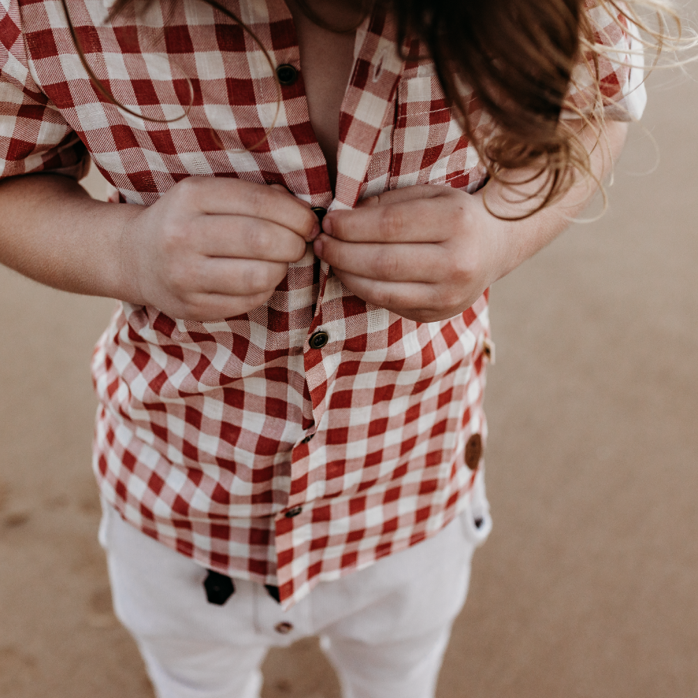 US stockist of My Brother John's short sleeve Dawn Oldtimer shirt.