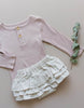 US stockist of Two Darlings musk pink cotton/modal long sleeve t-shirt
