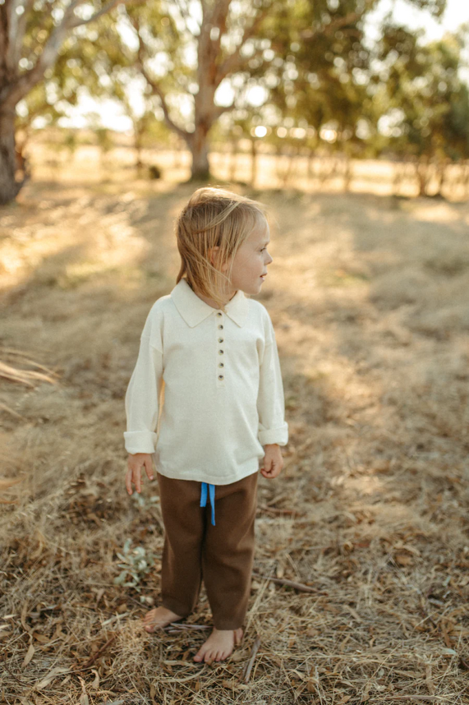 US stockist of Grown's organic long sleeve tee in Milk