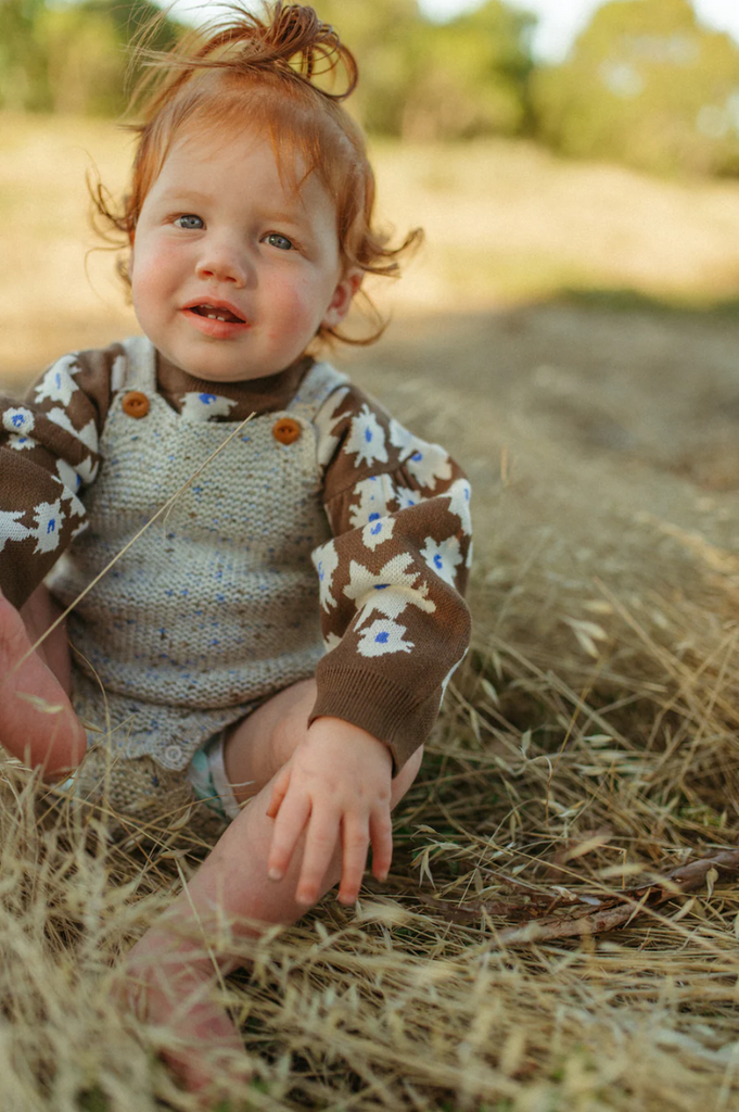 US stockist of Grown's gender neutral organic funfetti romper in Sea