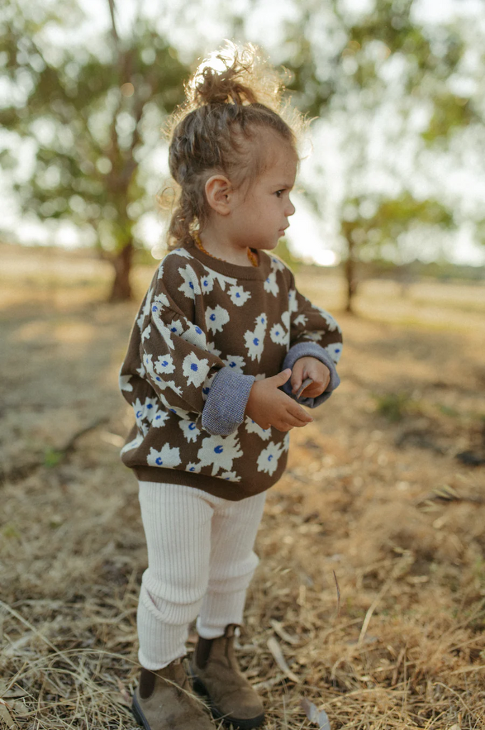 US stockist of Grown's organic ribbed leggings in Pink Salt