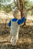 US stockist of Grown's gender neutral, organic funfetti overalls in Sea