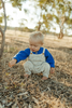 US stockist of Grown's gender neutral, organic funfetti overalls in Sea