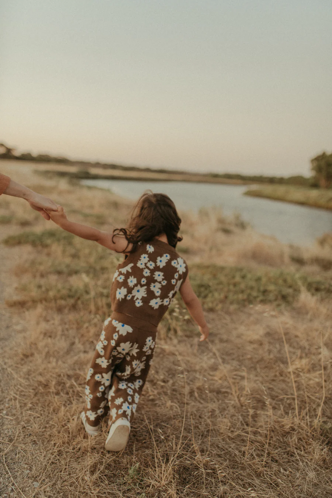 US stockist of Grown's organic knit flare pants in Petal