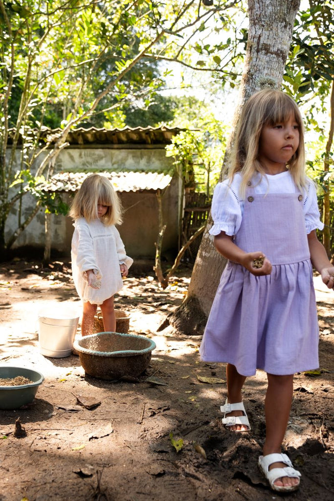 US stockist of Illoura the Label's Anouk Pinafore in Lilac