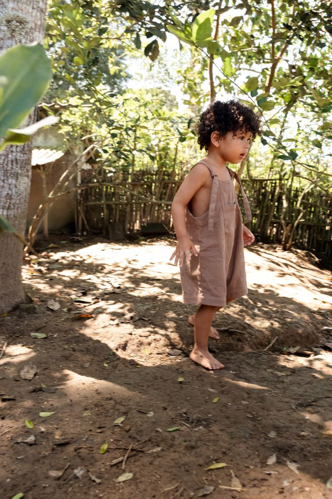 US stockist of Illoura the Label's Short Marlow Overalls - Chocolate