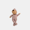 US stockist of Olli Ella's gender neutral, Pip Dozy Dinkum.  Features tuft of brown hair with non removable hooded light purple onesie.