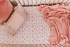 US stockist of Snuggle Hunny Kid's Esther floral crib sheet.