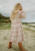 US stockist of Miann & Co's Frill Knit Dress in Ballet Pink Gingham