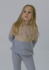 US stockist of Miann & Co's Tri-Tone chunky knit sweater in Lavender Stripe