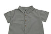 US stockist of Donsje's handmade, gender neutral Aspen Jumpsuit in Ocean Grey.