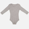 US stockist of Grown grey marle organic cotton ribbed bodysuit/onesie
