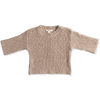 US stockist of Grown Clothing's gender neutral, Ecru  rib chunky knit sweater.  Features a drop shoulder and made from 100% cotton.