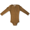 US stockist of Grown Clothing's gender neutral, organic cotton ribbed essential bodysuit in Moss.