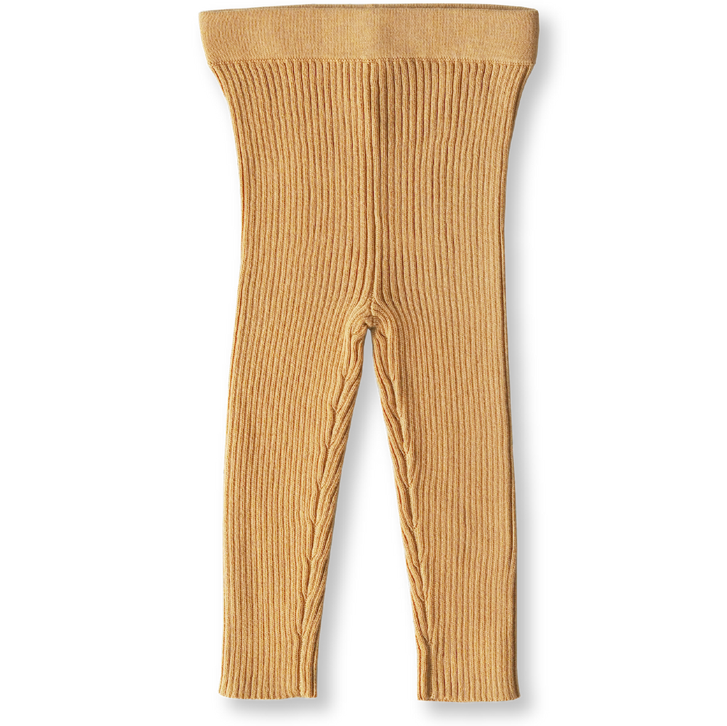 US stockist of Grown Clothing's gender neutral, organic cotton, ribbed essential leggings in Buttermilk.