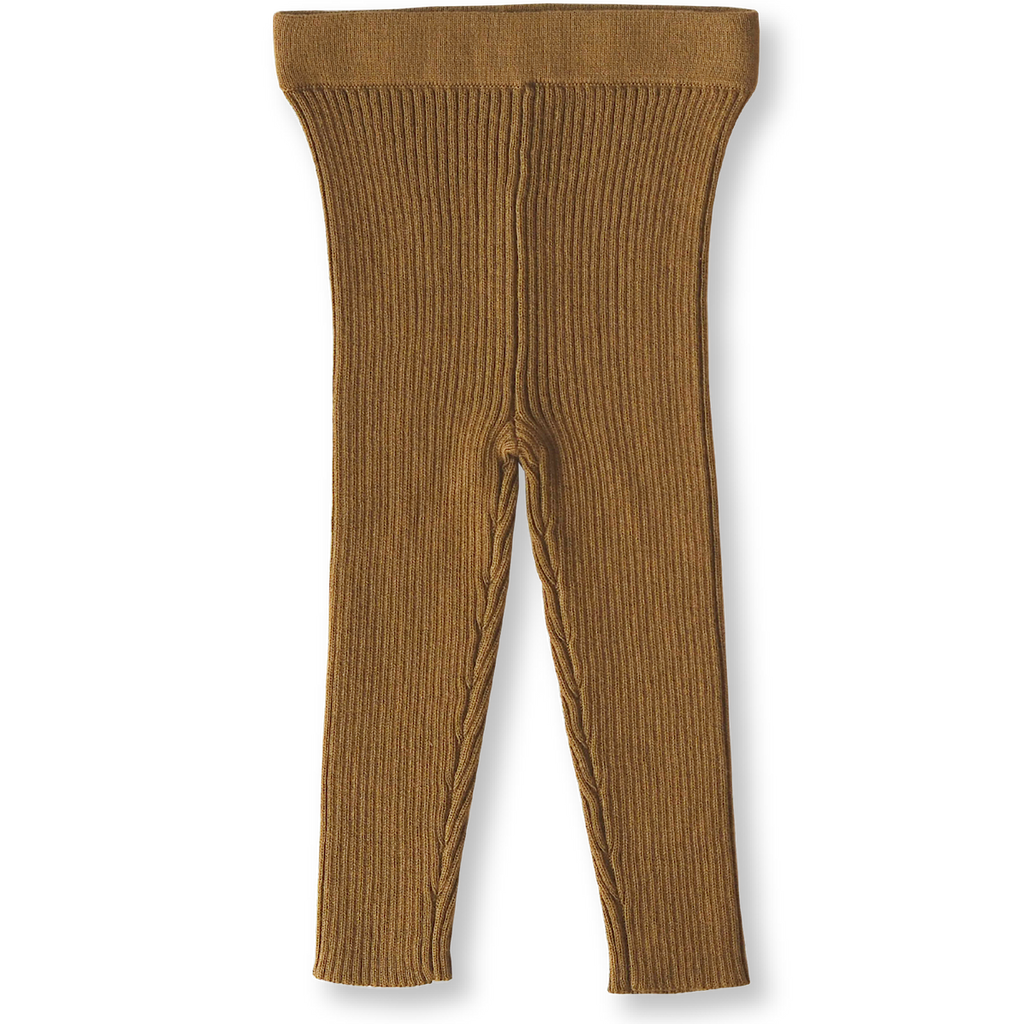 US stockist of Grown Clothing's gender neutral, organic cotton, ribbed essential leggings in Moss.