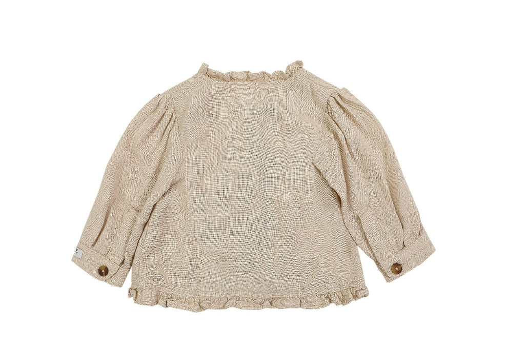 US stockist of Donsje's linen blend, Lori Blouse in Beige.  