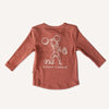 US stockist of My Brother John's Strongman Shephard Long Sleeve T-Shirt.  Fleece lined in a lovely clay color with a grey strongman print on back.