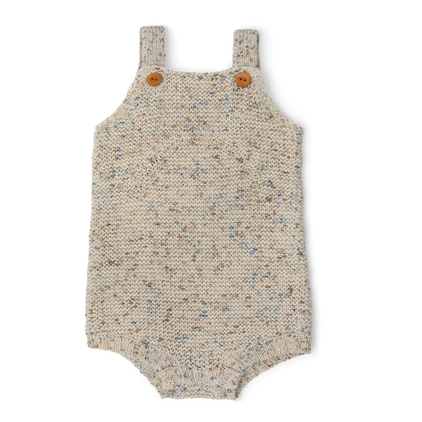 US stockist of Grown's gender neutral organic funfetti romper in Sea