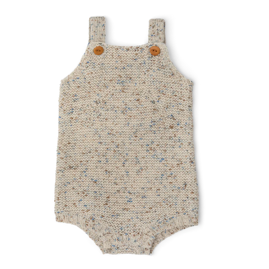 US stockist of Grown's gender neutral organic funfetti romper in Sea