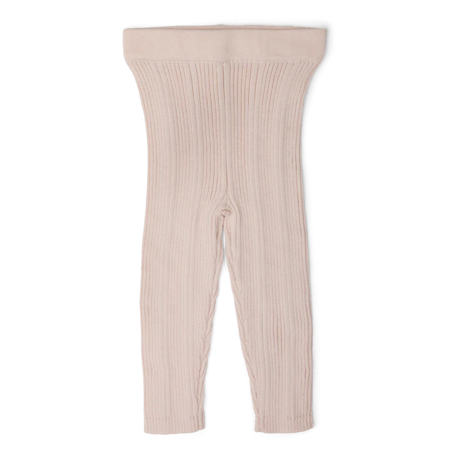 US stockist of Grown's organic ribbed leggings in Pink Salt