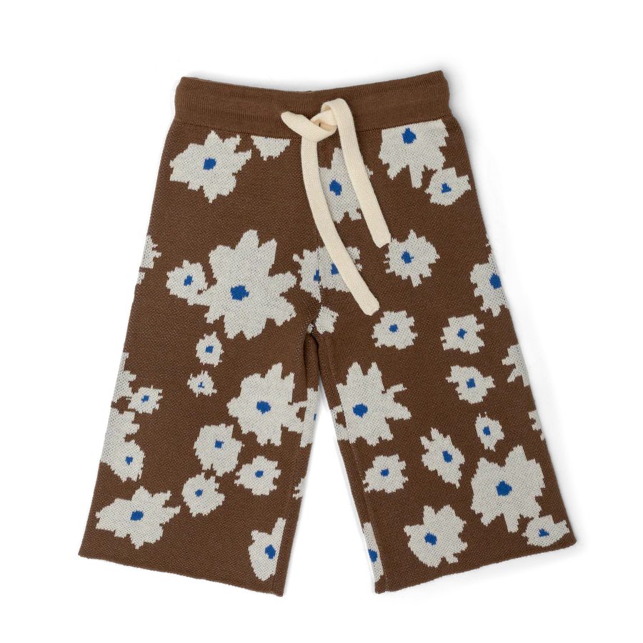 US stockist of Grown's organic knit flare pants in Petal