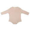 US stockist of Grown's organic ribbed bodysuit in Pink Salt
