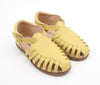 US stockist of Anchor & Fox's Waxed Leather, Closed Toe, Lemon Amalfi Sandals