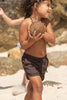US stockist of Salty Swimwear's Jett Swim Trunks in Eco Rib Chocolate