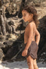 US stockist of Salty Swimwear's Jett Swim Trunks in Eco Rib Chocolate