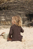 US stockist of Salty Swimwear's Eco Rib, long sleeve rashsuit in Chocolate.  Made from UPF 50+ Repreve Eco Rib fabric.